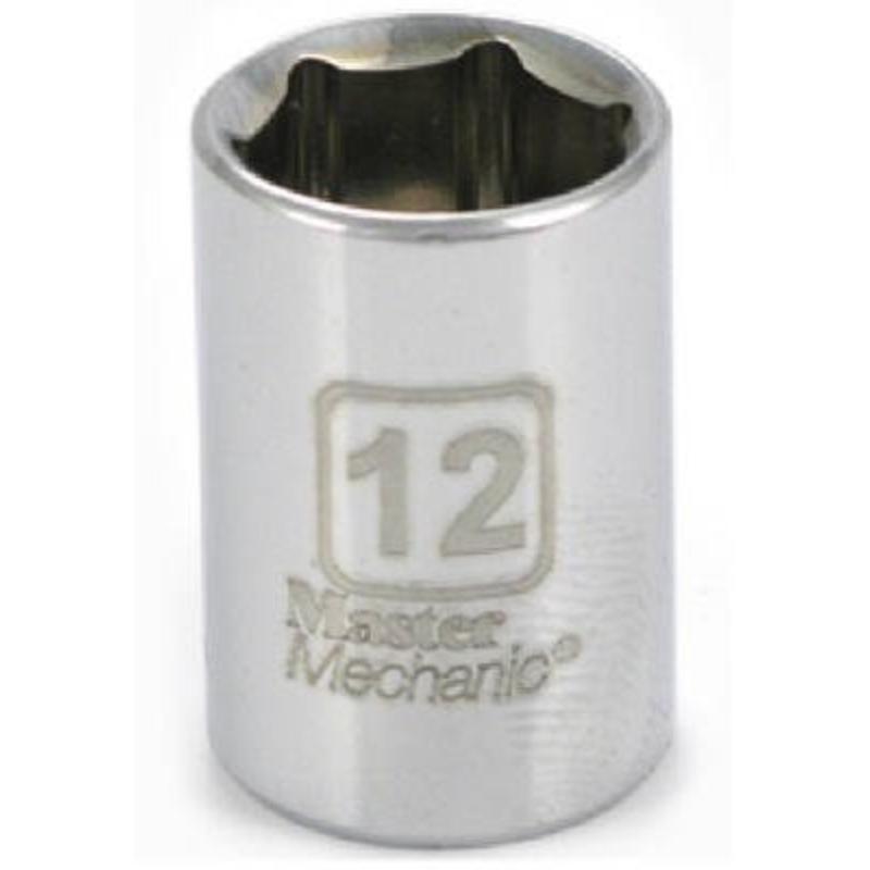 213212 0.25 in. Drive Master Mechanic 6 Point 12 mm Shallow Socket