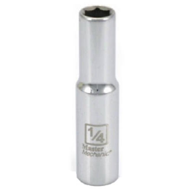213457 0.25 x 0.25 in. Master Mechanic 6 Point Deep Well Socket