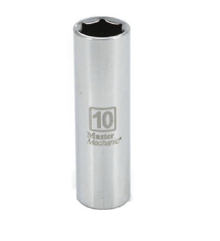 0.25 in. Drive Master Mechanic 10 mm Deep Well Socket
