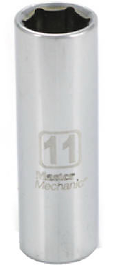 0.25 in. Drive Master Mechanic 11 mm Deep Well Socket