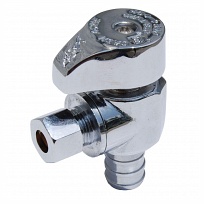 0.5 x 0.25 in. Barbx Compression Quarter-Turn Angle Stop Valve