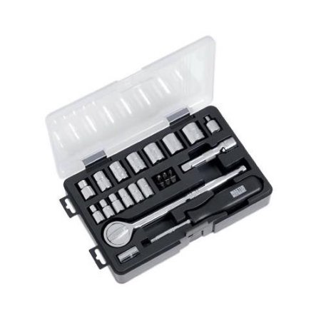 Picture of Apex Tool Group 119010 0.25 & 0.38 in. Drive Master Mechanic Metric 6 Point Socket Set - 24 Piece