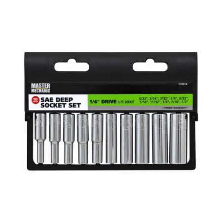 Picture of Apex Tool Group 119014 0.25 in. Drive Master Mechanic SAE Deep Standard Socket Set - 10 Piece