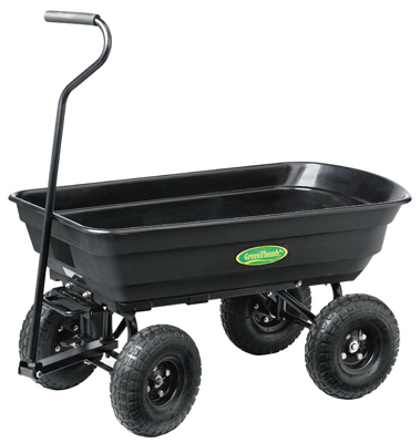 Thumb Poly Dumping Garden Cart, Green
