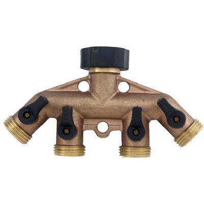 Green Thumb 4-Way Brass Manifold