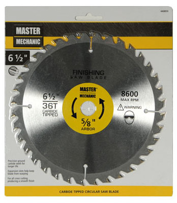 6.5 in. Master Mechanic Circular Saw Blade, 36 Tooth