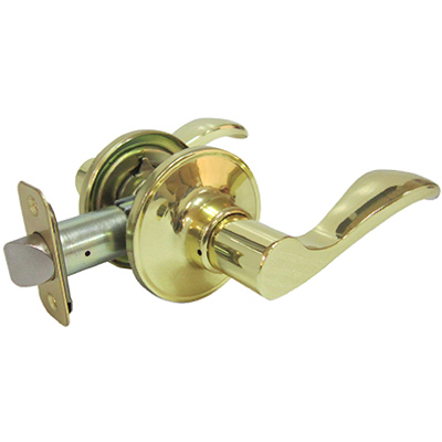 Tru-Guard Naples Style Reversible Lever Passage Lockset - Polished Brass