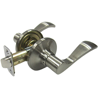 Tru-Guard Reversible Lever Passage Lockset - Naples Style - Satin Nickel