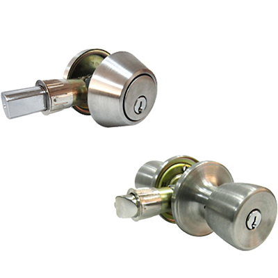 Tru-Guard Tulip Mobile Home Combination Lockset, Stainless Steel