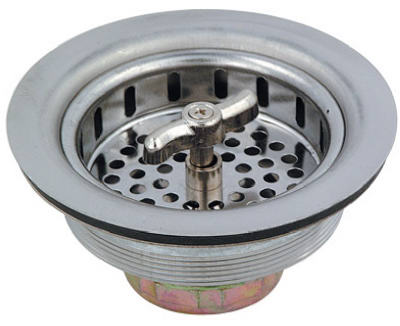 Master Plumber Turn & Seal Basket Sink Strainer, Stainless Steel