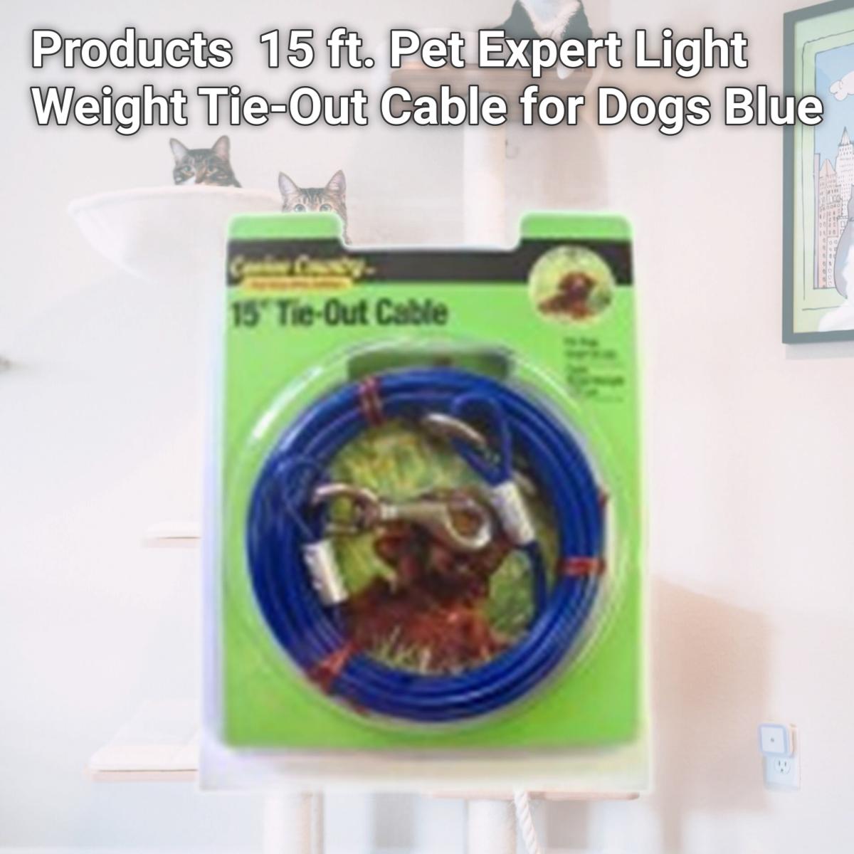 Picture of Westminster Pet Products 223852 15 ft. Pet Expert Light Weight Tie-Out Cable for Dogs, Blue