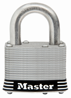 Picture of Master Lock 212812 2 in. Long Shackle Laminated Padlock - Stainless Steel