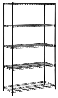 Picture of Honey Can Do Intl 217757 5-Tier Storage Shelves Unit, Black