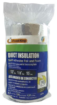 0.13 in., 1 x 15 ft. Foam & Foil Duct Insulation