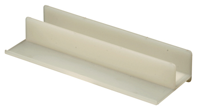 Shower Door Bottom Center Guide, White