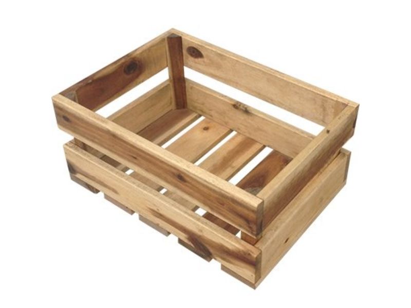 20.5 x 10.25 in. Crate-Style Wood Planter