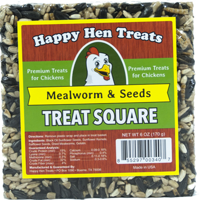 Picture of Happy Hen Treats 197696 6 oz Mealworm & Seed Squares
