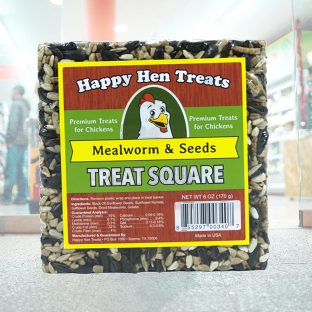 Picture of Happy Hen Treats 197696 6 oz Mealworm & Seed Squares