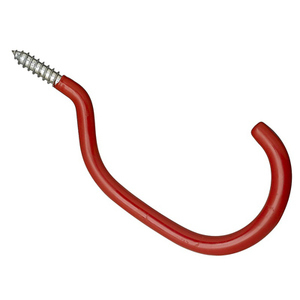 6.5 in. Vinyl Coated Bike Hook, Red