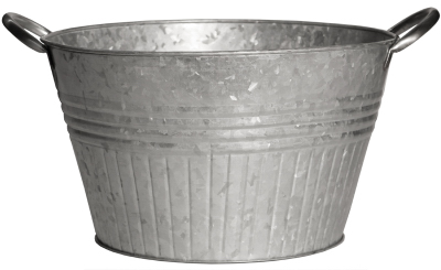 16 in. Galvanized Round Tub Planter