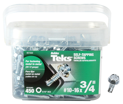 10 x 0.75 in. Hex Washer Head Drill Point Screw - 450 Per Pack