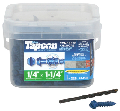0.5 in. Hex Washer Head Concrete Screw - 225 Per Pack
