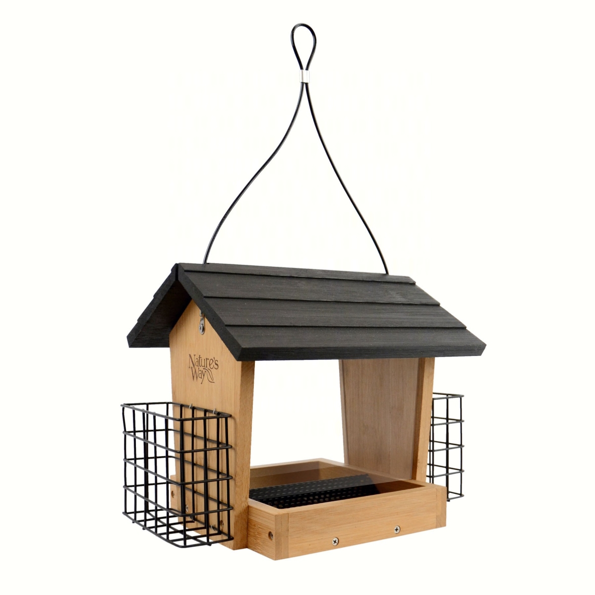 Picture of Natures Way Bird Products 228115 3 qt Bamboo Hopper Feeder
