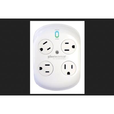 Picture of 360 Electrical 229076 Revolve 4 Outlets Surge Protector&#44; White