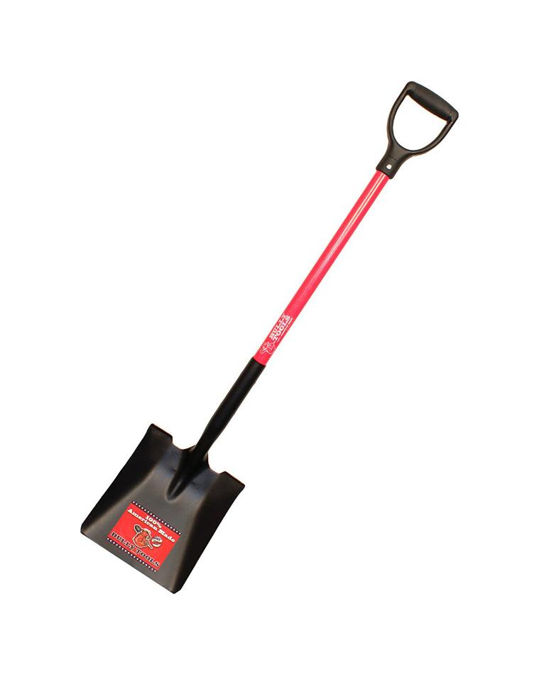 Picture of Bully Tools 231908 14 gauge Square Point Shovel with Fiberglass Handle & D-Grip