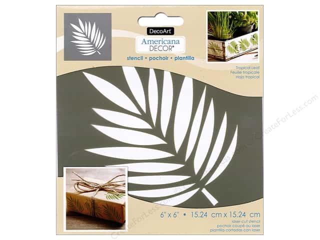 Picture of Deco Art 233816 6 x 6 in. Tropical Leaf Stencil Pack of 3