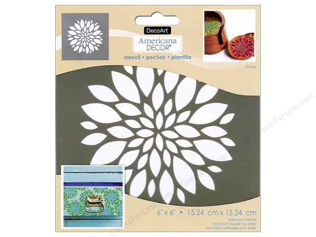 Picture of Deco Art 233818 6 x 6 in. Zinnia Stencil Pack of 3