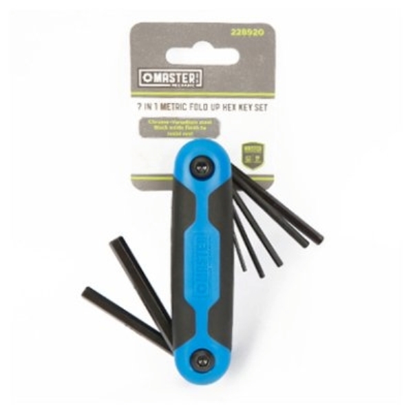 7-in-1 Metric Hex Key Set, Plastic