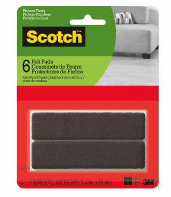 Picture of 3M 236652 1 x 6 in. Felt Pads&#44; Brown - 6 Count