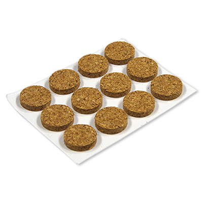 1.5 in. TruGuard Cork Round Self Adhesive Cork Pads