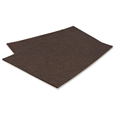 4.25 in. x 6 in. TruGuard Cut Out Sheets Self Adhesive Felt Pads, Brown - Pack of 2