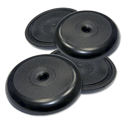 235712 1.87 in. TruGuard Round Heavy Duty Non-Skid Pads, Black - Pack of 4