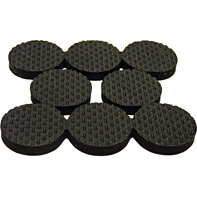 1 in. TruGuard Round Surface Grip Pads, Black - Pack of 16