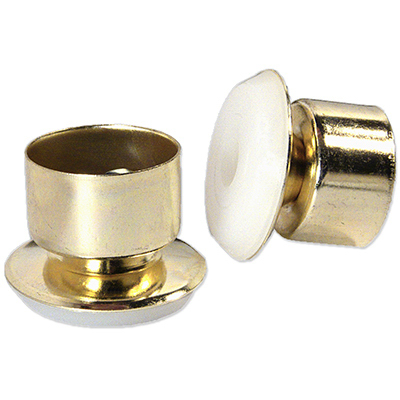235866 0.87 in. TruGuard Swivel Plastic Base Glide, Gold Brass Finish - Pack of 4