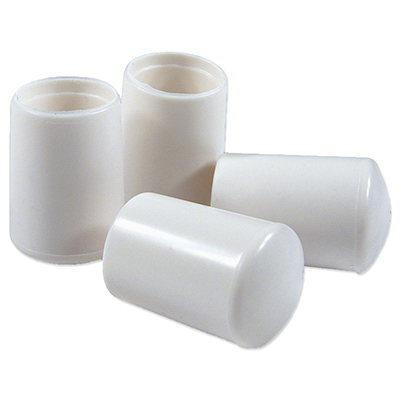 235887 1 in. TruGuard Vinyl Leg Tip, White - Pack of 4