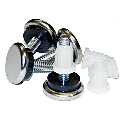 235904 0.93 in. TruGuard Metal Base Adjustable Leveling Glide, Pack of 4