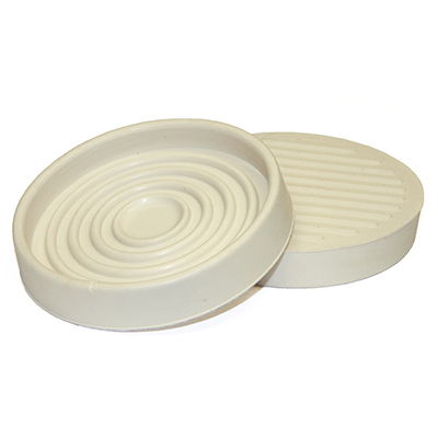 3 in. TruGuard Round Rubber Cup, Almond - Pack of 2