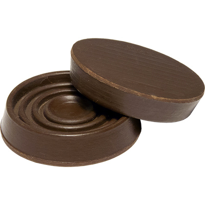 235940 1.56 in. TruGuard Round Rubber Cup, Brown - Pack of 4