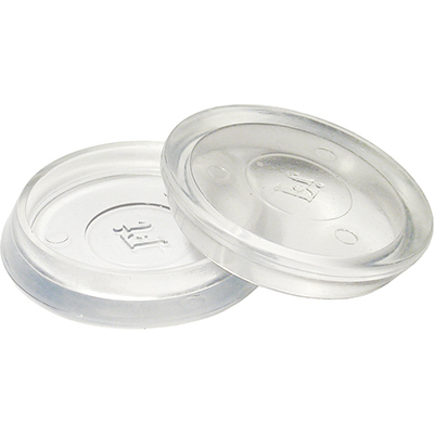 1.87 in. TruGuard Plastic Round Smooth Base Cup, Clear - Pack of 4