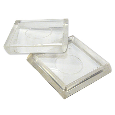 235943 1.87 in. TruGuard Plastic Square Smooth Base Cup, Clear - Pack of 4