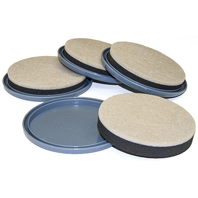 235956 4.5 - 5 in. TruGuard Round, 2-In-1 Convertible Glides, Pack of 8