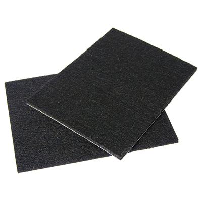 235969 4.5 x 6 in. TruGuard Cut Out Sheets & Heavy Duty Self-Adhesive Felt Pads, Black - Pack of 2