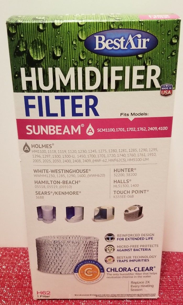 Picture of RPS Products 239490 H62 Humidifier Filters Chlora Clear for Sunbeam - Pack of 2