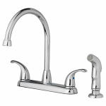 Picture of Homewerks Worldwide Import 239963 Home Pointe 2 Lever Kitch Faucet - Chrome