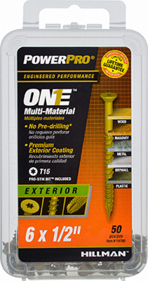 6 x .5 in. Exterior Flat Head One Screw - Bronze Epoxy - Pack of 50