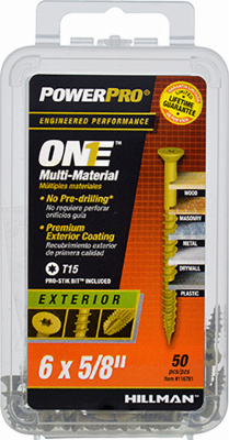 6 x 0.62 in. Exterior Flat Head One Screw - Bronze Epoxy, Pack of 50
